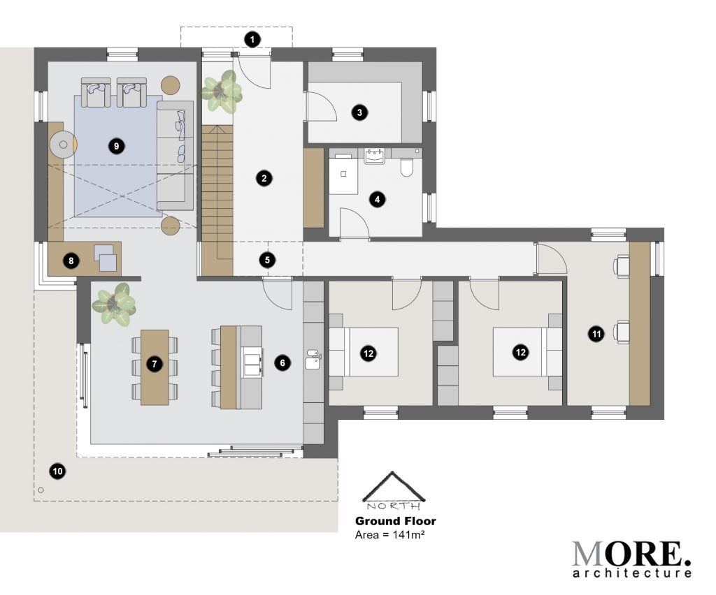 OGC House MORE Architecture - Ground floor Plan